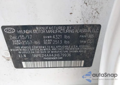 2018 Hyundai Sonata Eco from USA, damaged, VIN 5NPE24AA4JH679936